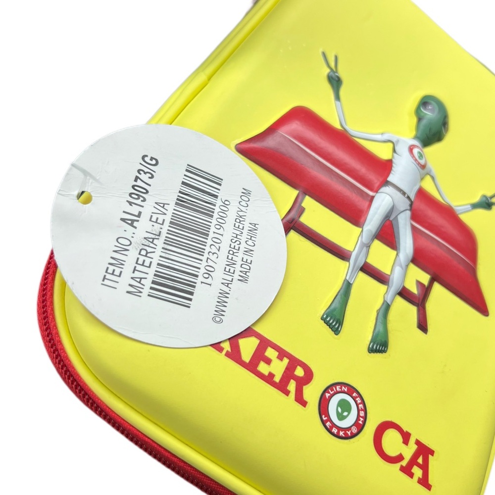 NWT ALIEN FRESH JERKY Baker CA EVA Zipper Embossed Hard Case Pencil Pouch - Picture 6 of 6